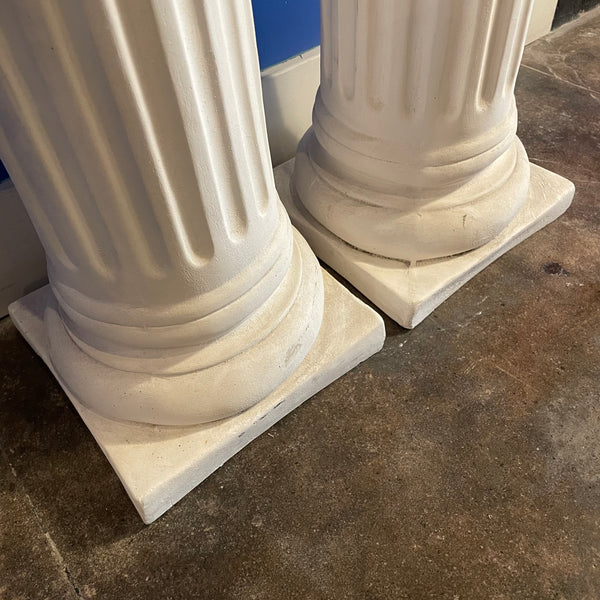 Vintage Grecian Plaster Pedestals - 2 Available Pedestal CANDID HOME