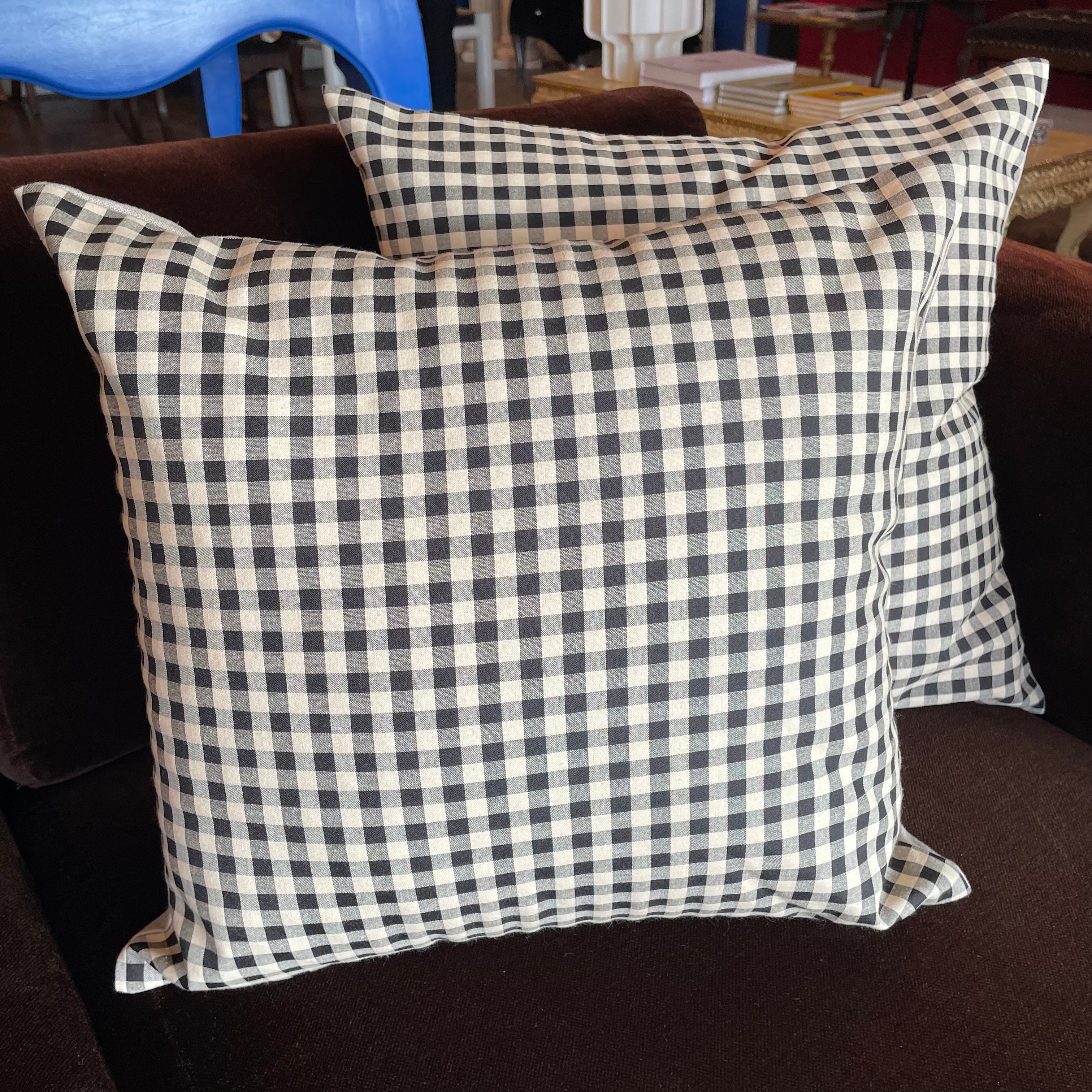 Checkerboard Cotton + Linen Pillows - Price for Each Pillows CANDID HOME