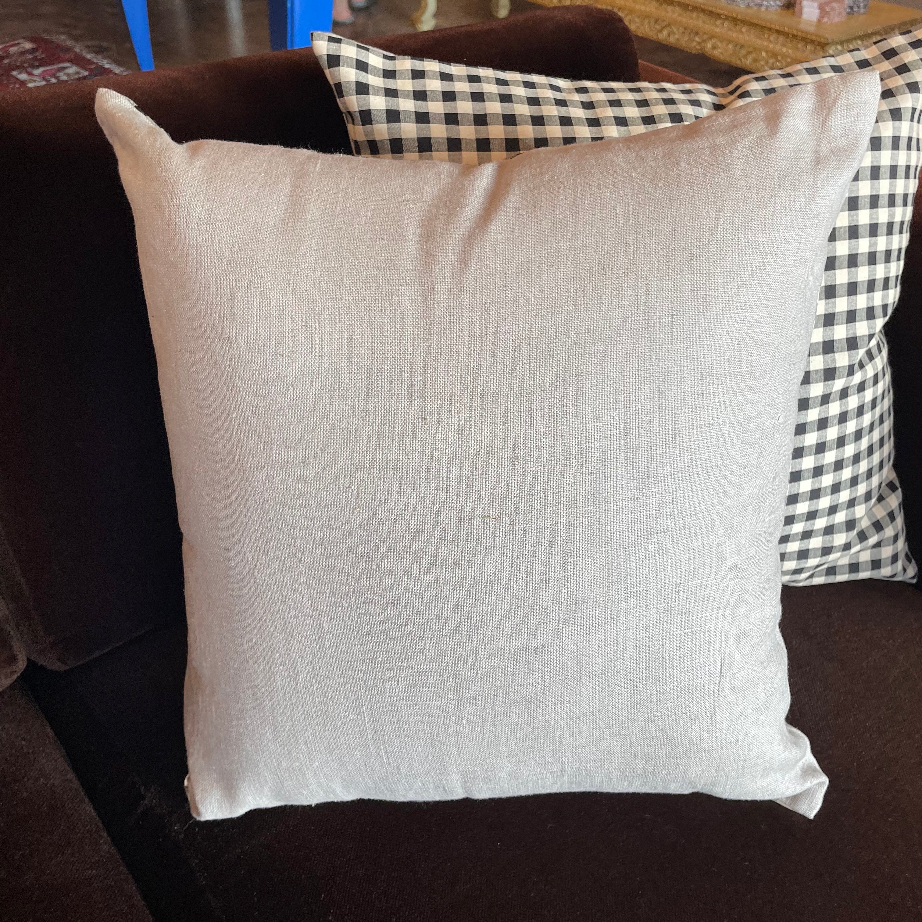 Checkerboard Cotton + Linen Pillows - Price for Each Pillows CANDID HOME