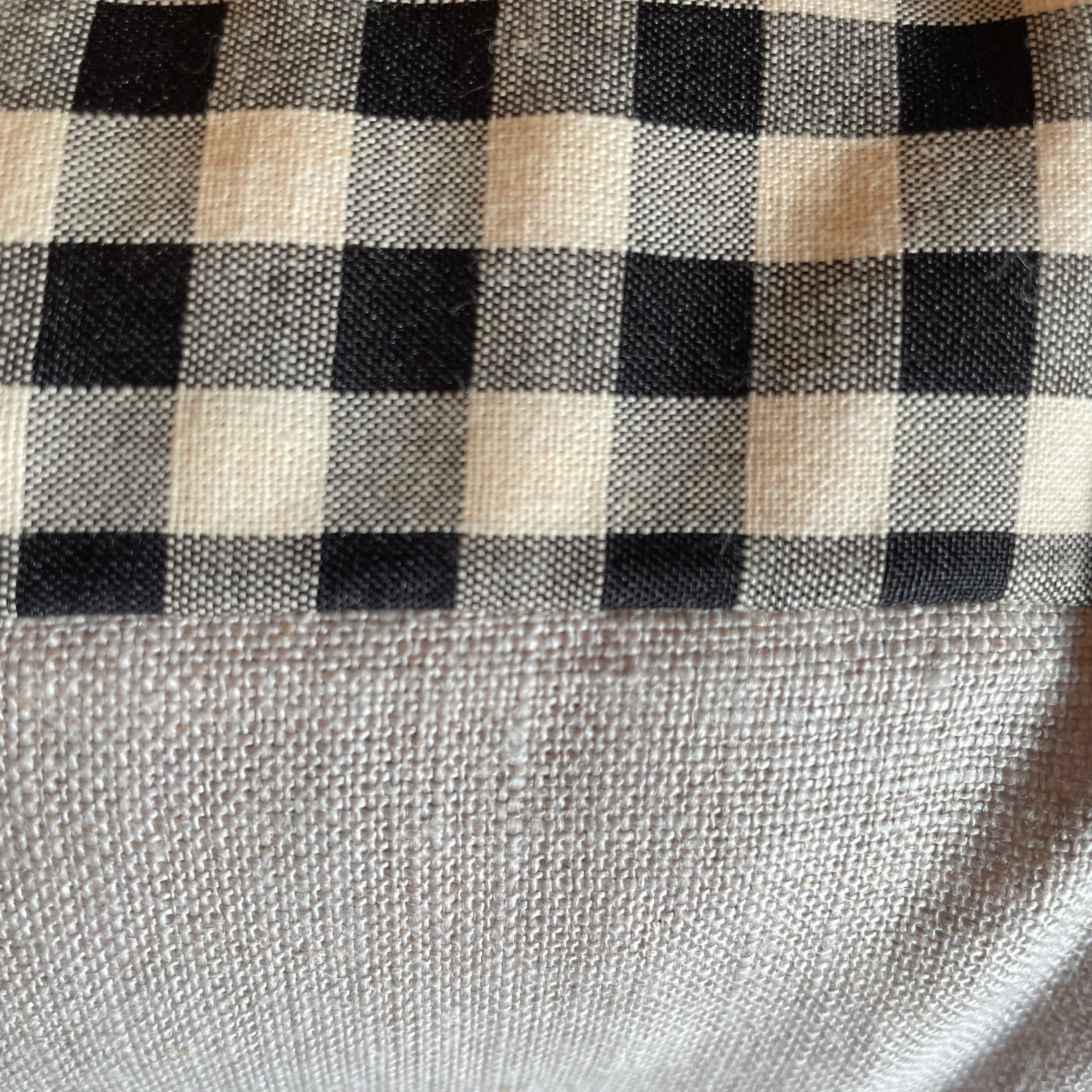 Checkerboard Cotton + Linen Pillows - Price for Each Pillows CANDID HOME