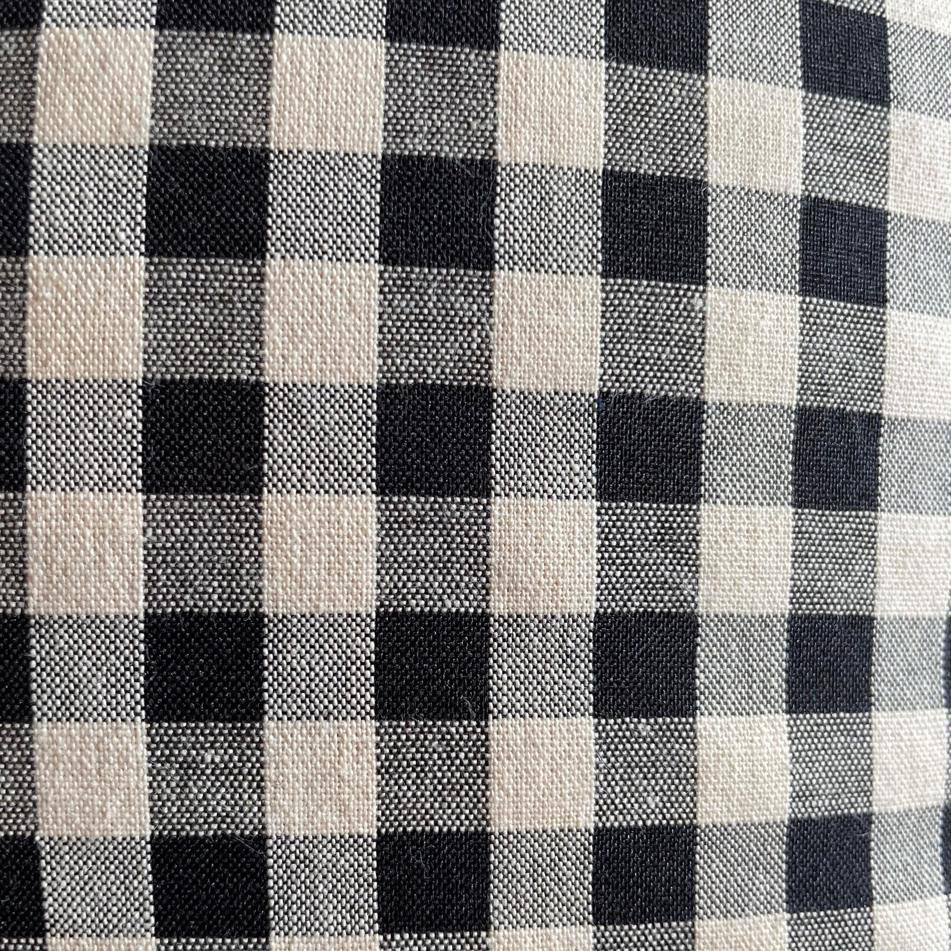 Checkerboard Cotton + Linen Pillows - Price for Each Pillows CANDID HOME