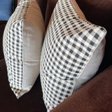 Checkerboard Cotton + Linen Pillows - Price for Each Pillows CANDID HOME