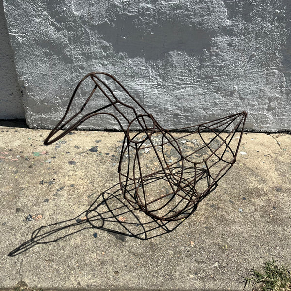 Vintage Wire Frame Duck Planter Pots & Planters CANDID HOME   