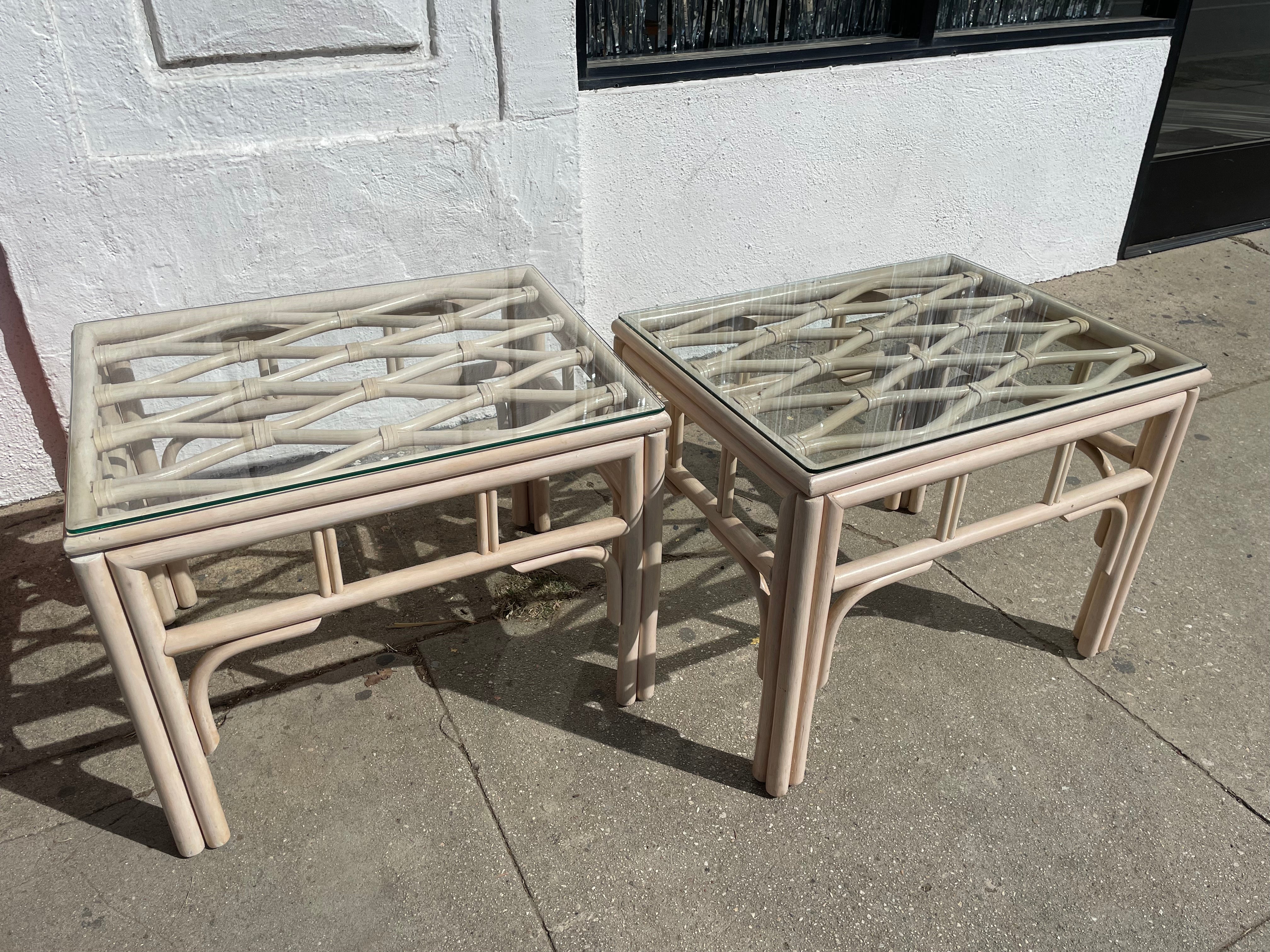 1970's Coastal Wooden Side Tables - 1 Available Side Table CANDID HOME
