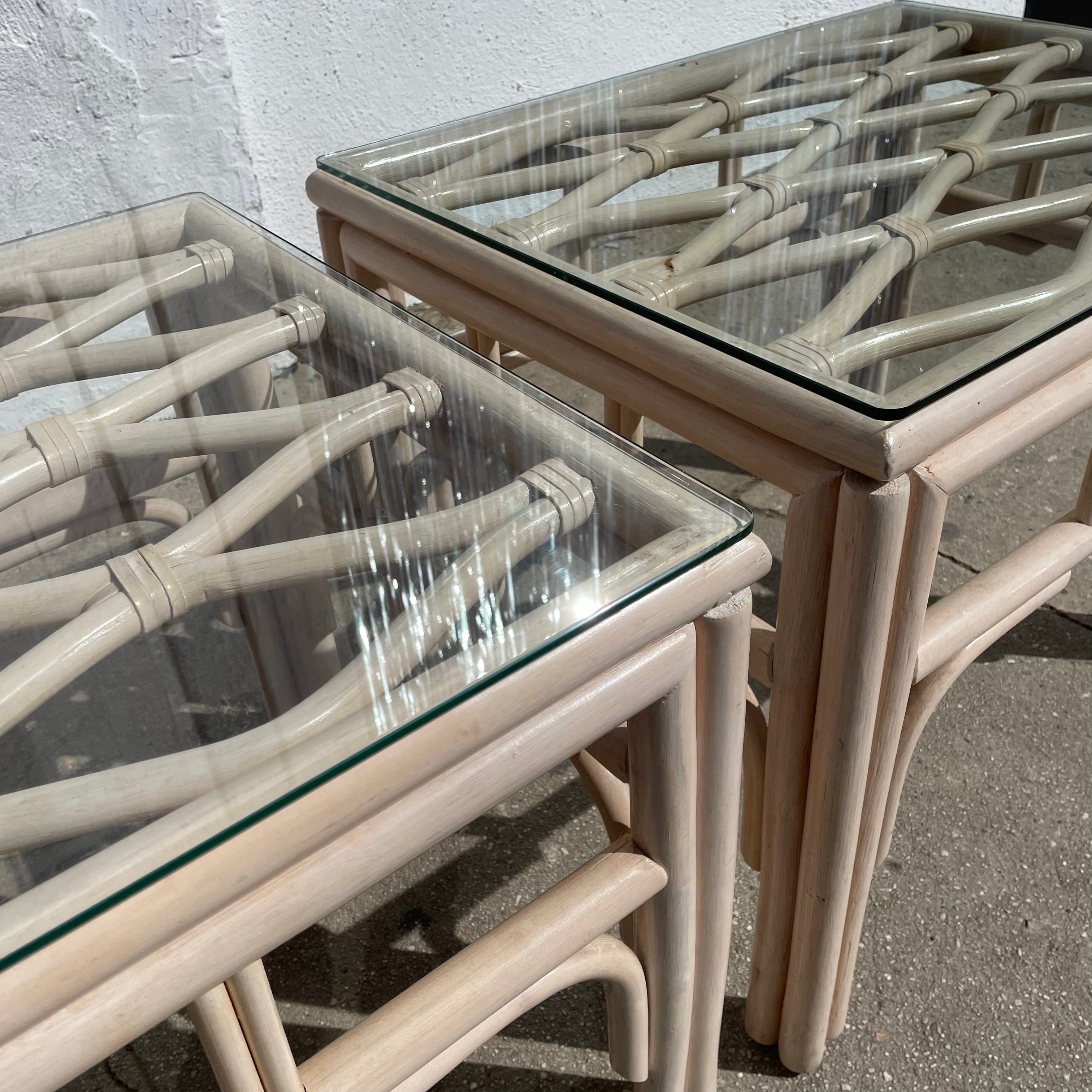 1970's Coastal Wooden Side Tables - 1 Available Side Table CANDID HOME
