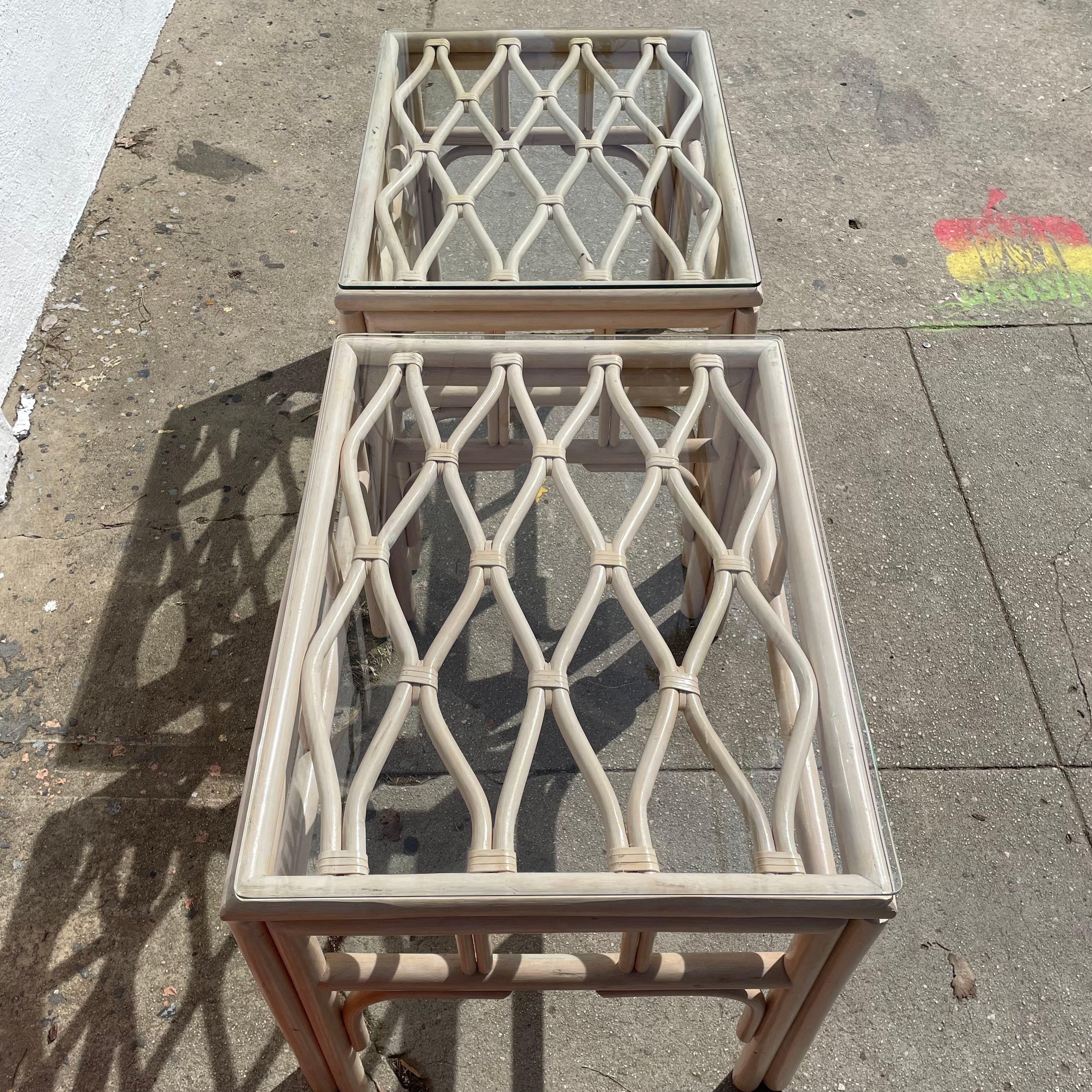 1970's Coastal Wooden Side Tables - 1 Available Side Table CANDID HOME