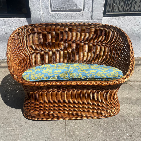 Vintage Wicker Love Seat love seat CANDID HOME   