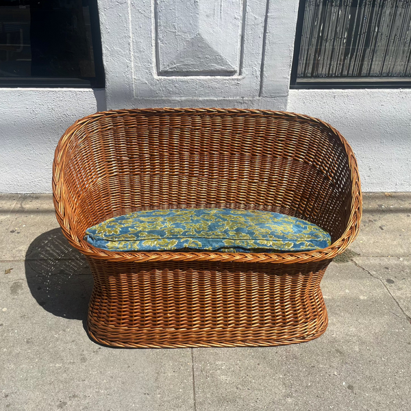 Vintage Wicker Love Seat love seat CANDID HOME   