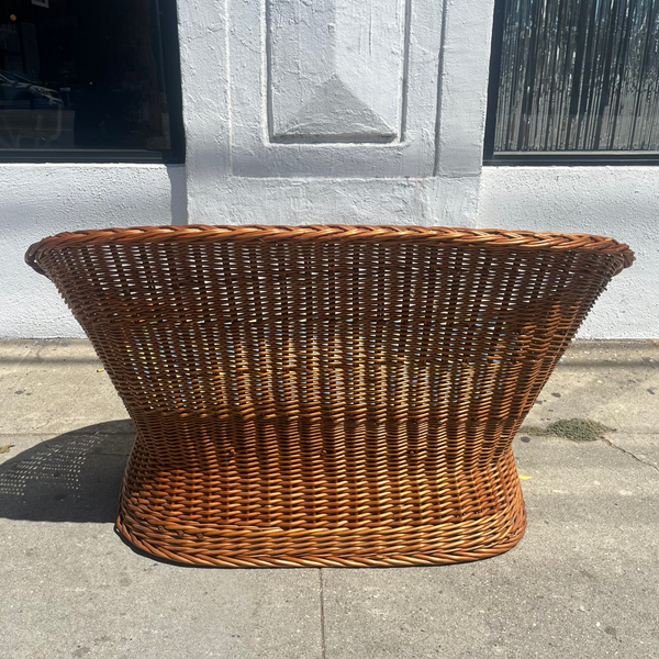 Vintage Wicker Love Seat love seat CANDID HOME   