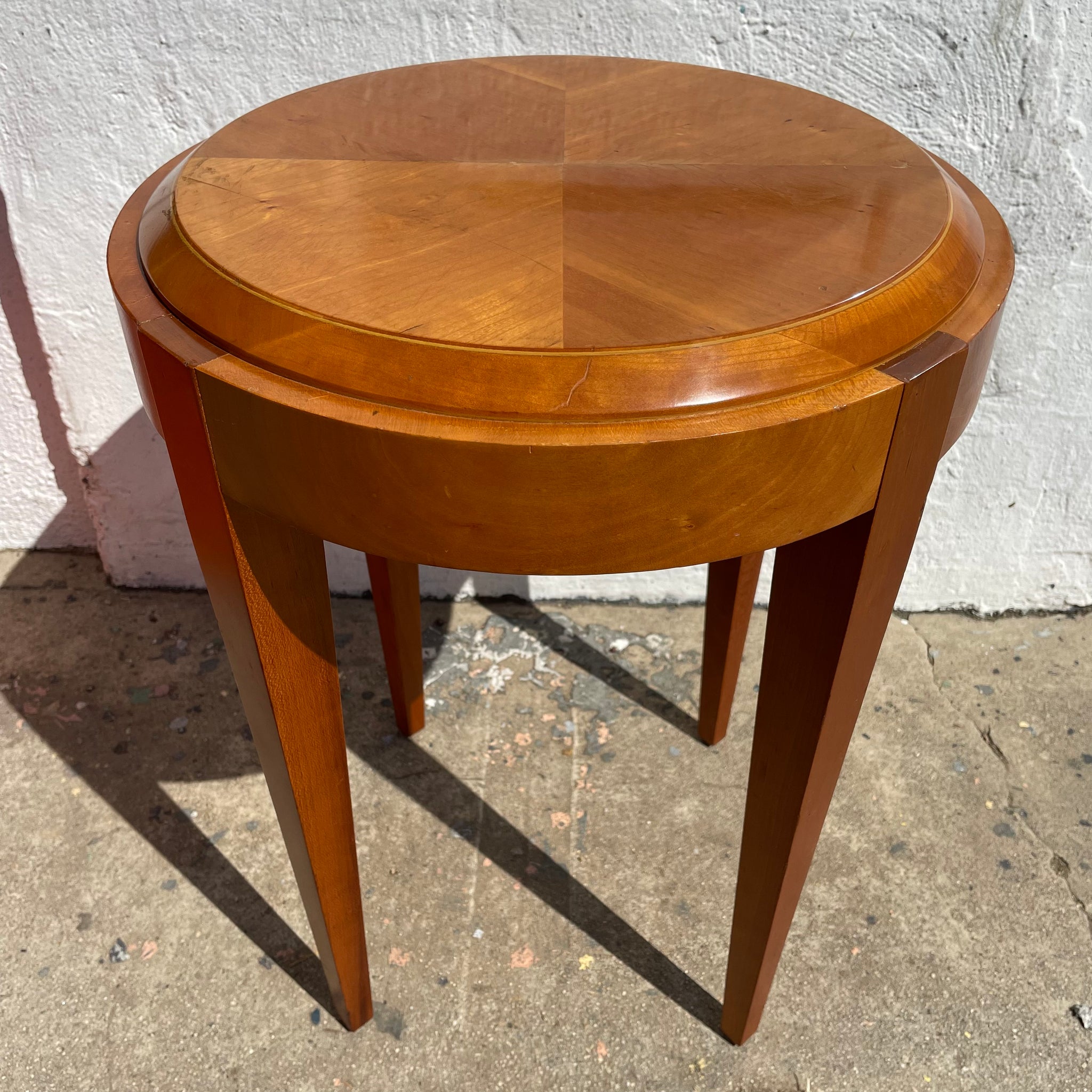 Antique Art Deco Parquet Side Table Side Table CANDID HOME