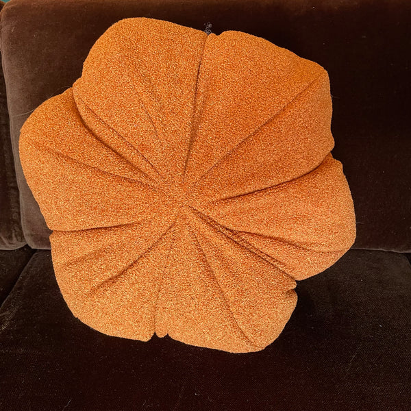 17" Star Anise Pillow by Anjia Jalac Pillows anjia jalac Orange Boucle