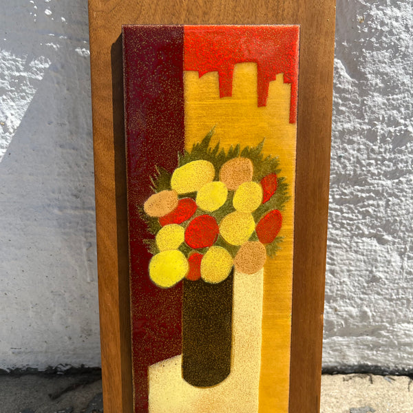 Vintage Still Life Enamel Art Plaques - Sold Individually Artwork CANDID HOME   