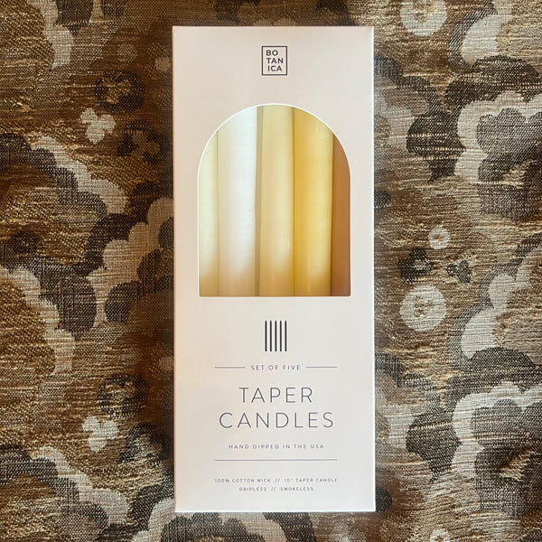 Neutral Taper Candles by Botanica - Set of 5 Candles BOTANICA   