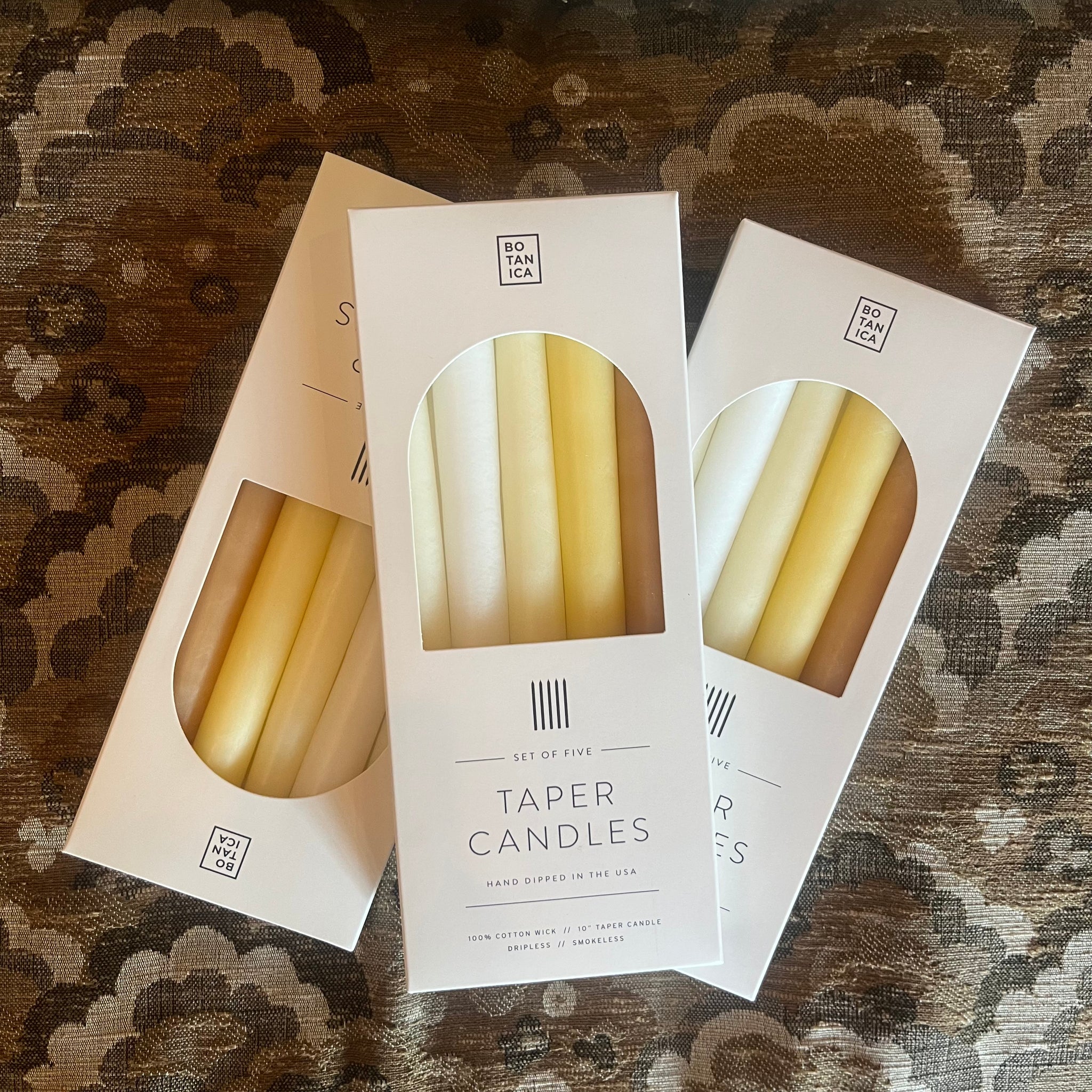 Neutral Taper Candles by Botanica - Set of 5 Candles BOTANICA   