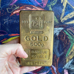 Vintage Brass Banque Royale Paperweight paperweight CANDID HOME
