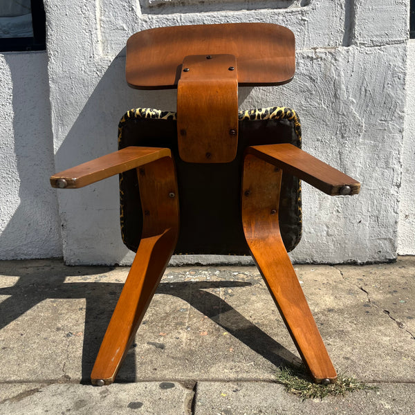 Vintage Leopard Bentwood Chair Chairs CANDID HOME   