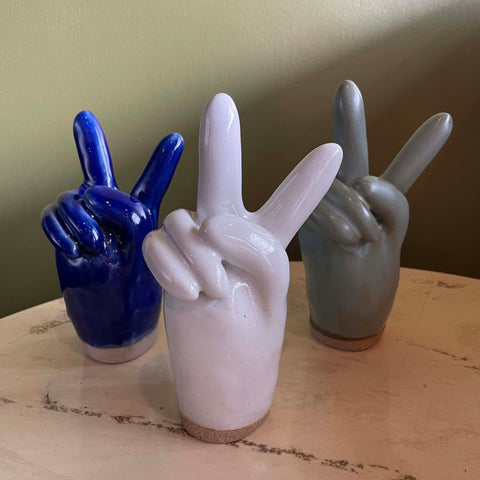 Dorien Garry "Peace" Ceramic Hand Sculpture Sculpture dorien garry   