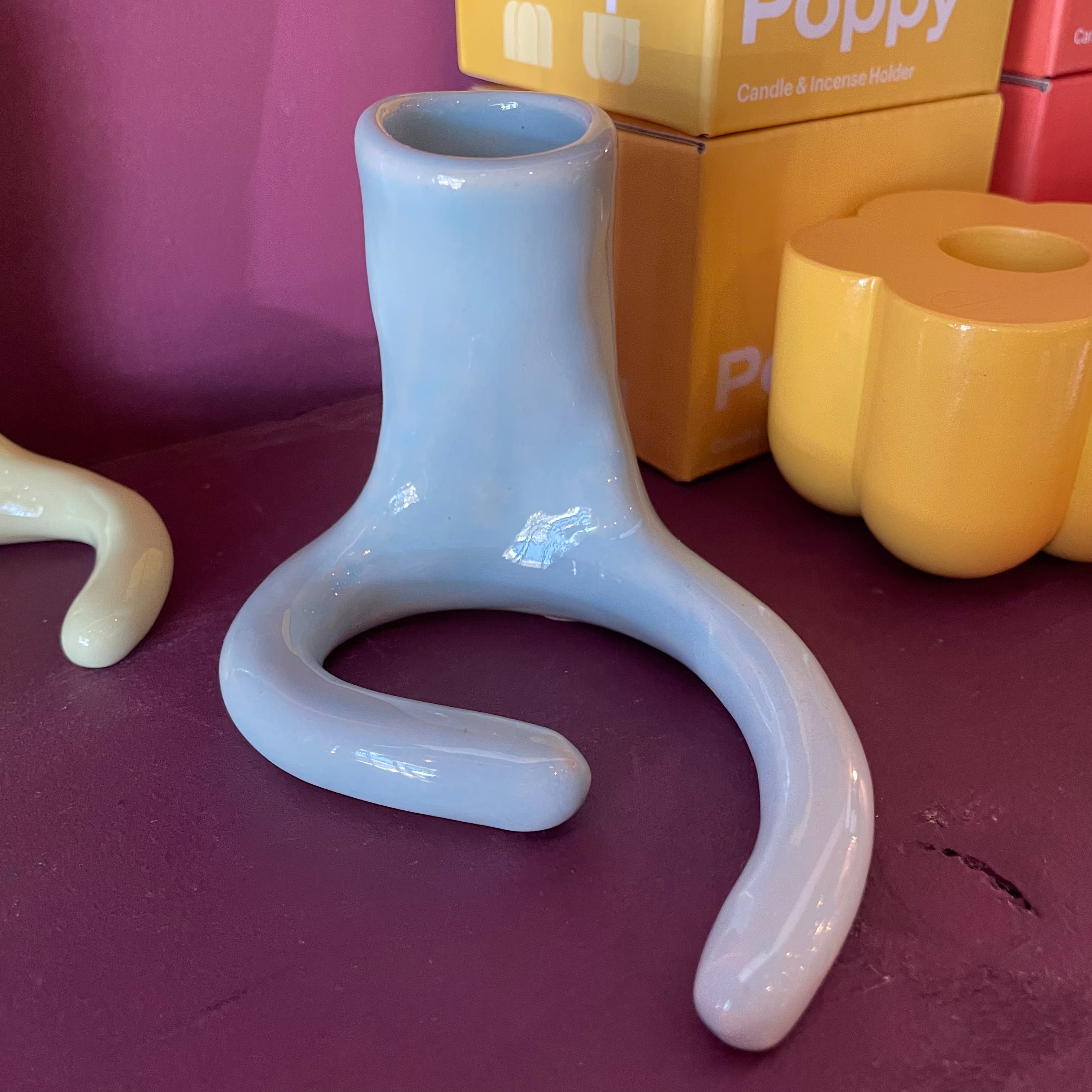 Companion Candlesticks by Lulupots candleholder Lulupots Blue