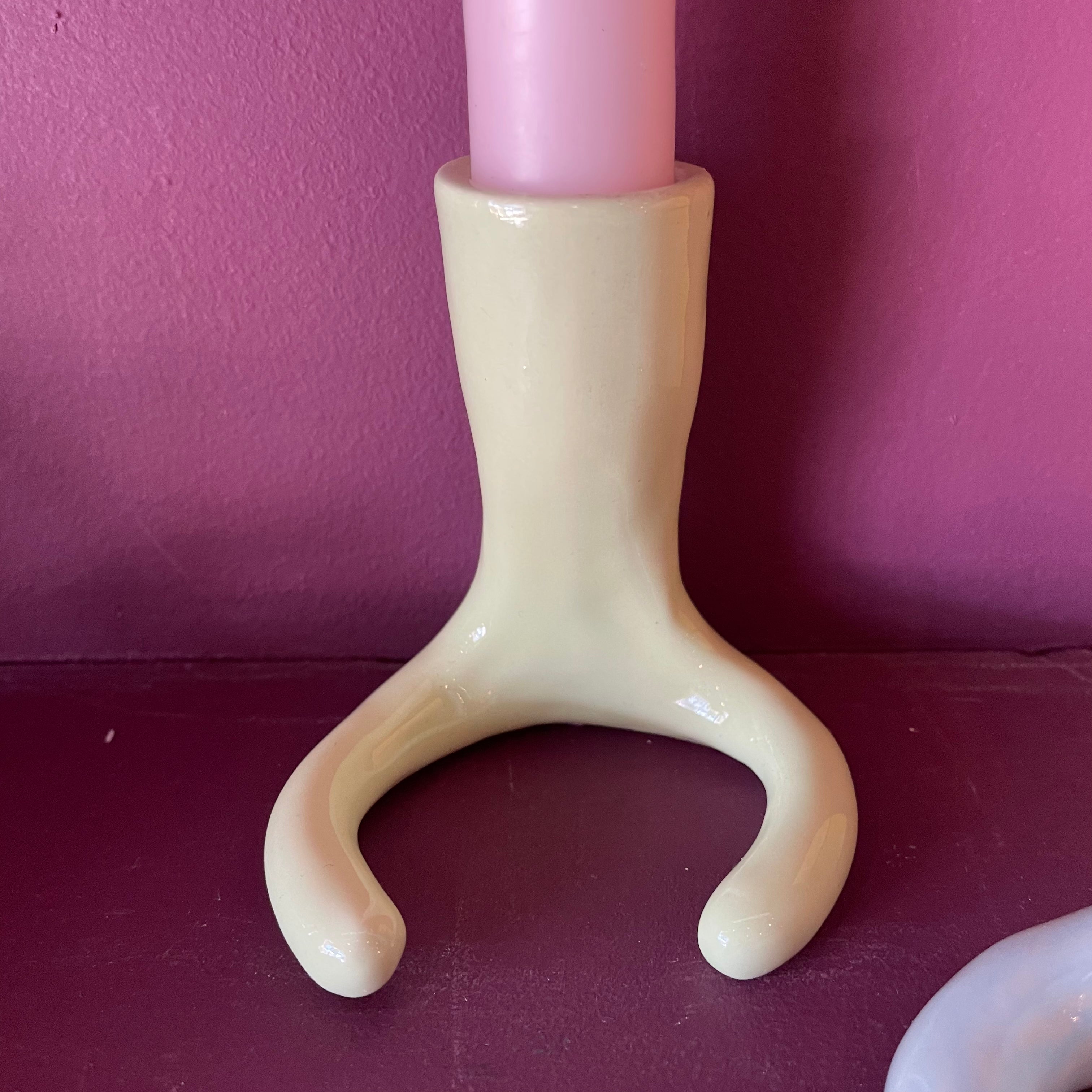 Companion Candlesticks by Lulupots candleholder Lulupots Yellow