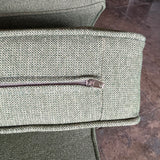 Mid-century Green Tweed Loveseat - 56" L Sofa CANDID HOME