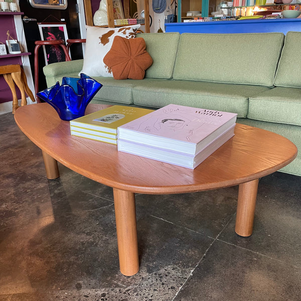 Vintage Wooden Oblong Coffee Table coffee table Candid Home
