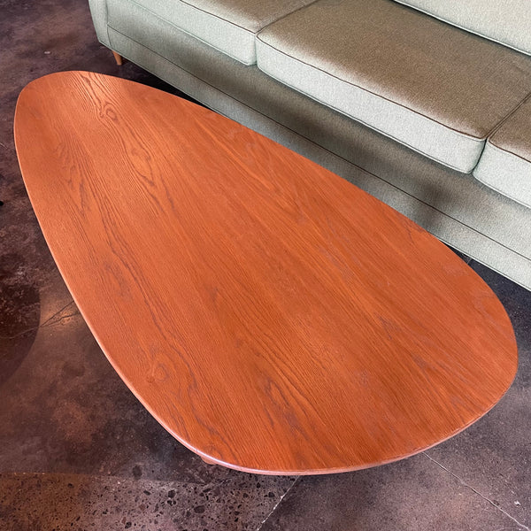 Vintage Wooden Oblong Coffee Table coffee table Candid Home