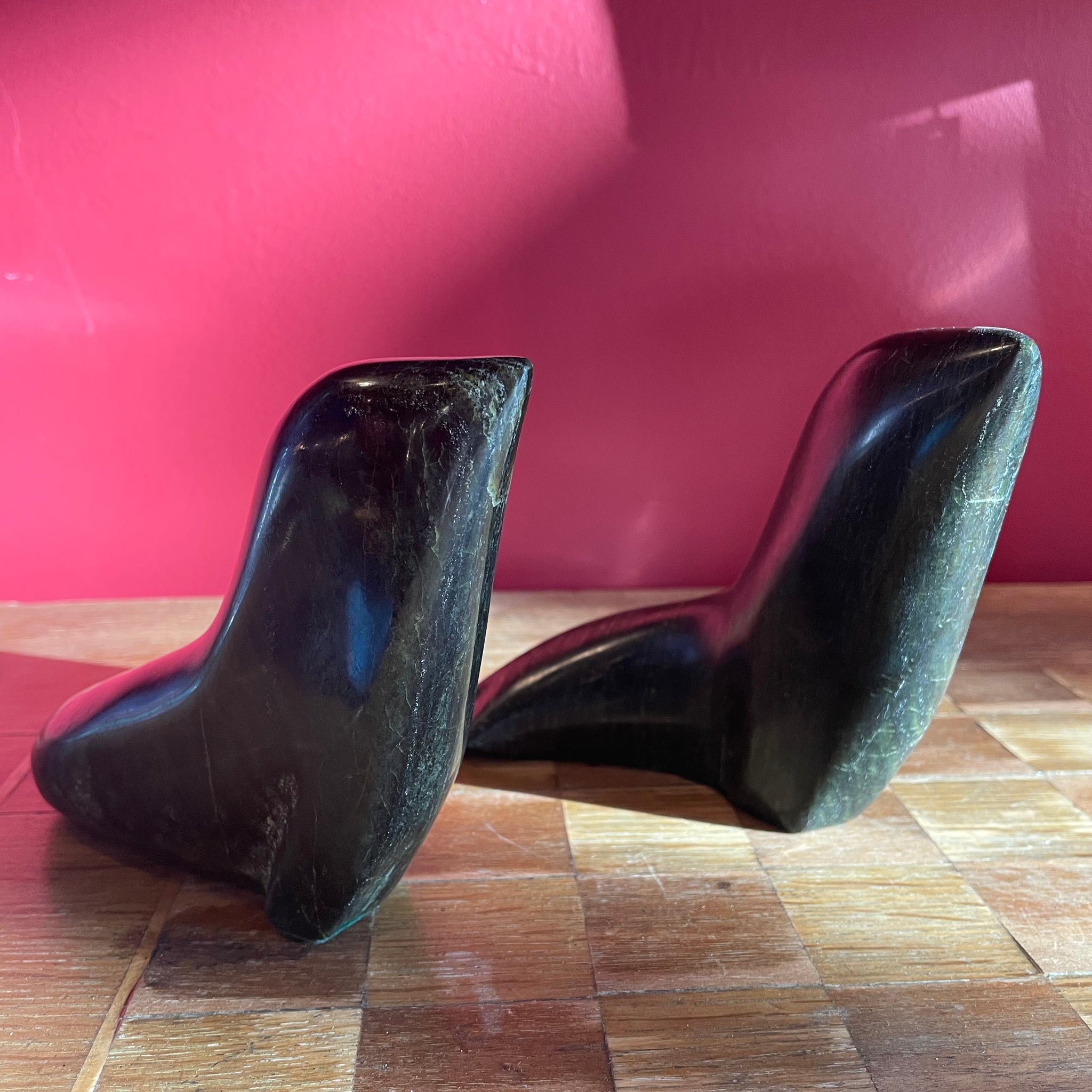 Vintage Marble Seal Statues - A Pair styling object CANDID HOME