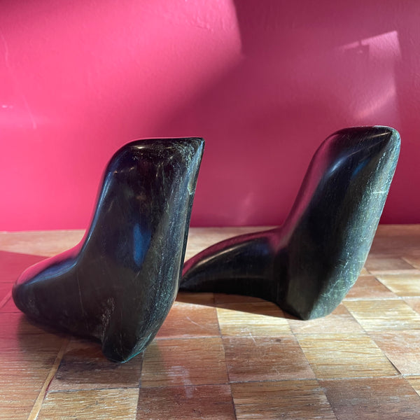 Vintage Marble Seal Statues - A Pair styling object CANDID HOME