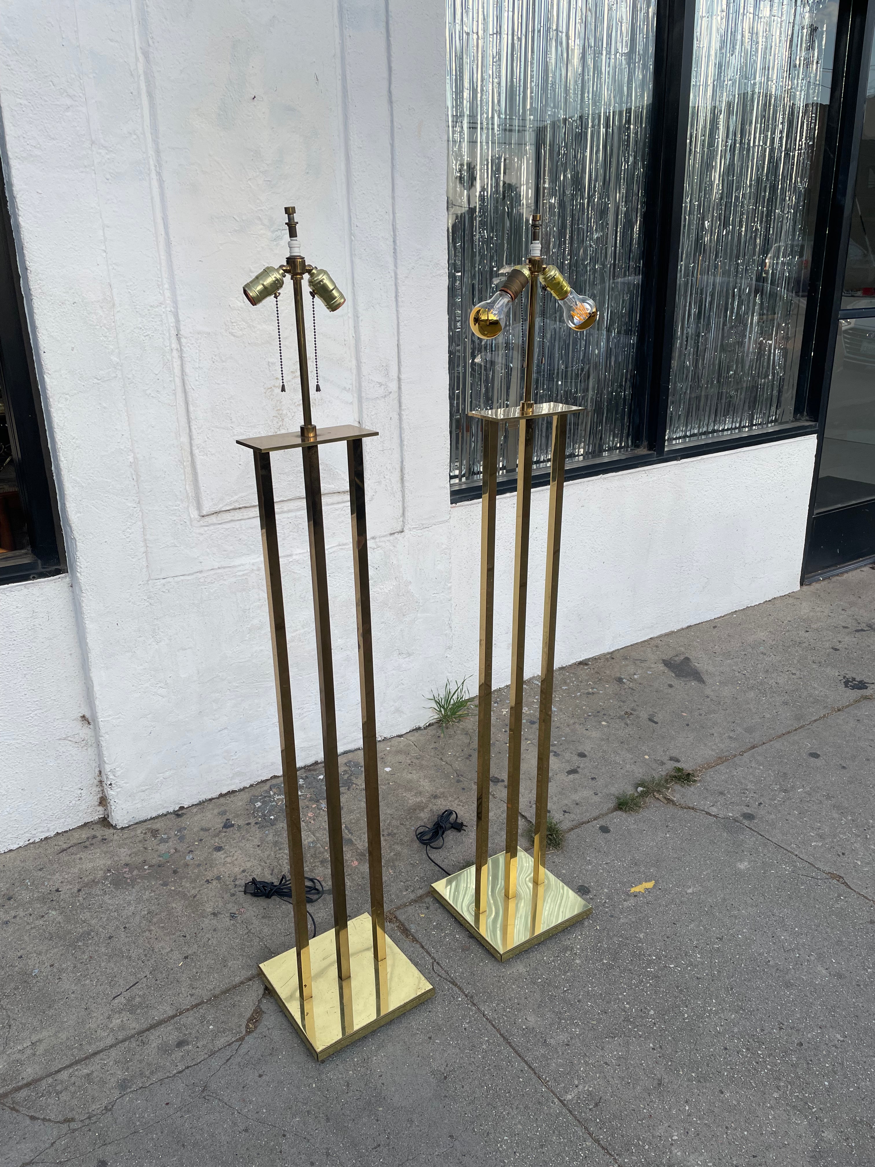 Vintage Art Deco Brass Floor Lamps lamp CANDID HOME