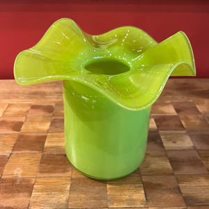 Ruffle Vases by Terra Glassworks Vases Terra Glassworks Jumbo Lime Green