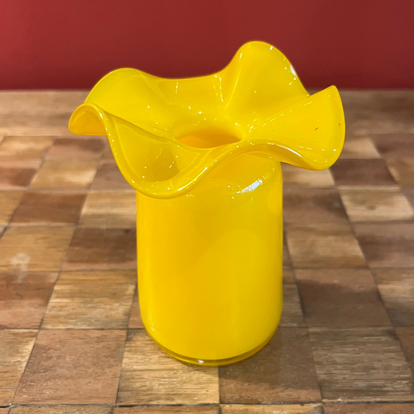 Ruffle Vases by Terra Glassworks Vases Terra Glassworks Small Buttercup Yellow