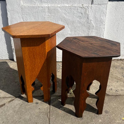 Antique Wooden Tabouret Side Tables - 2 Available end table CANDID HOME