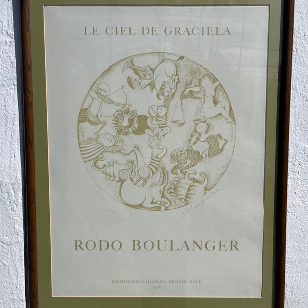 Vintage Lithograph by Graciela Rodo Boulanger - 26" x 34" Artwork CANDID HOME