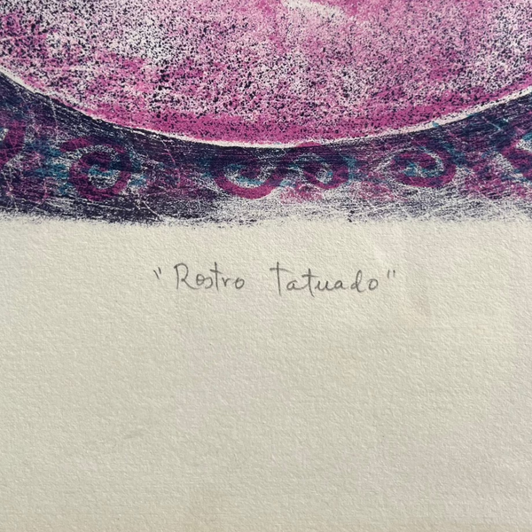 1980's Rostro Tatuado by Jorge Lopez Garcia - 24" x 32" Artwork CANDID HOME