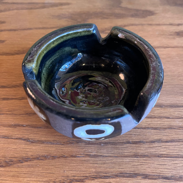 Assorted Vintage Ceramic Ashtrays ashtray CANDID HOME Small Striped Ashtray