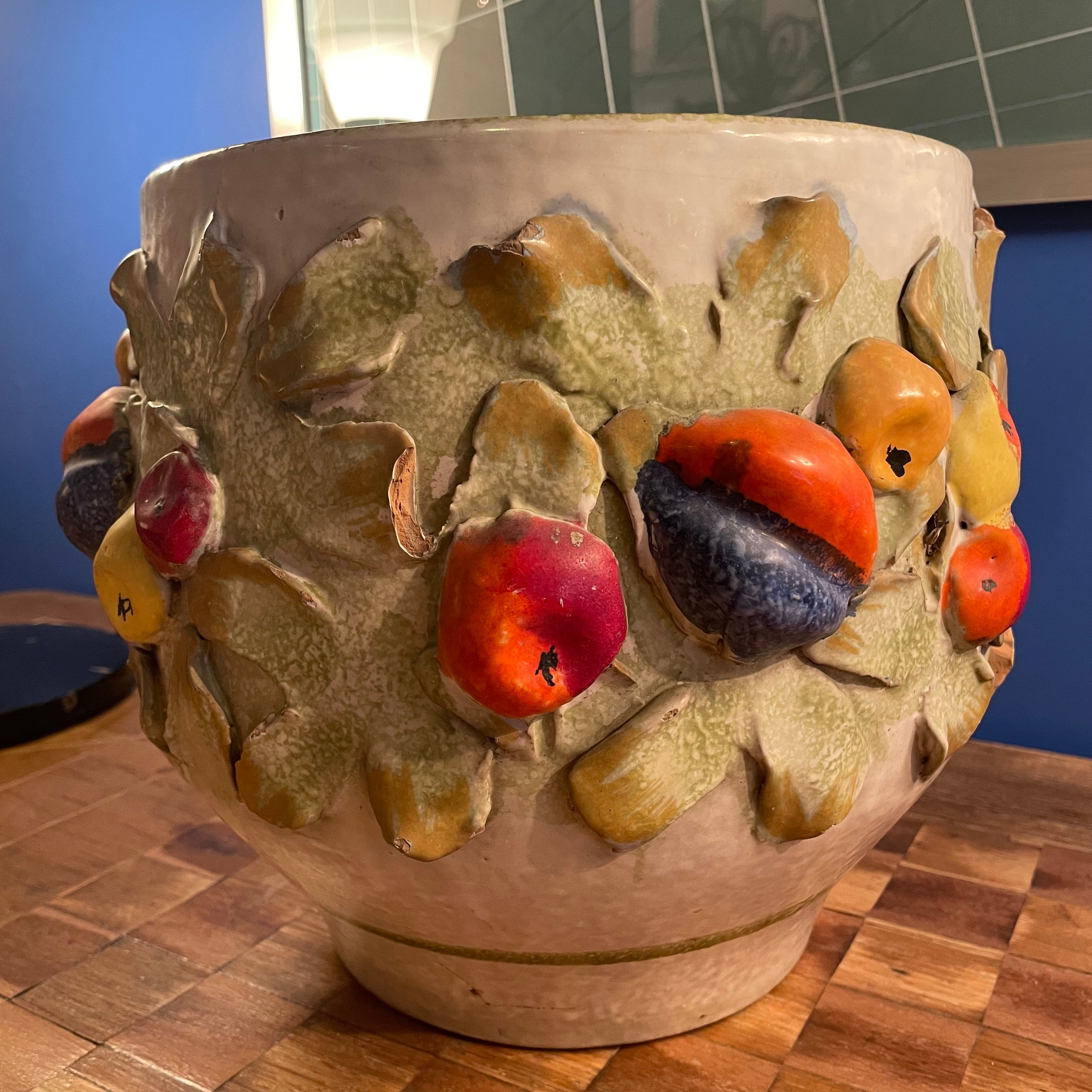 Mid-century Italian Majolica Fruit Planter planter CANDID HOME