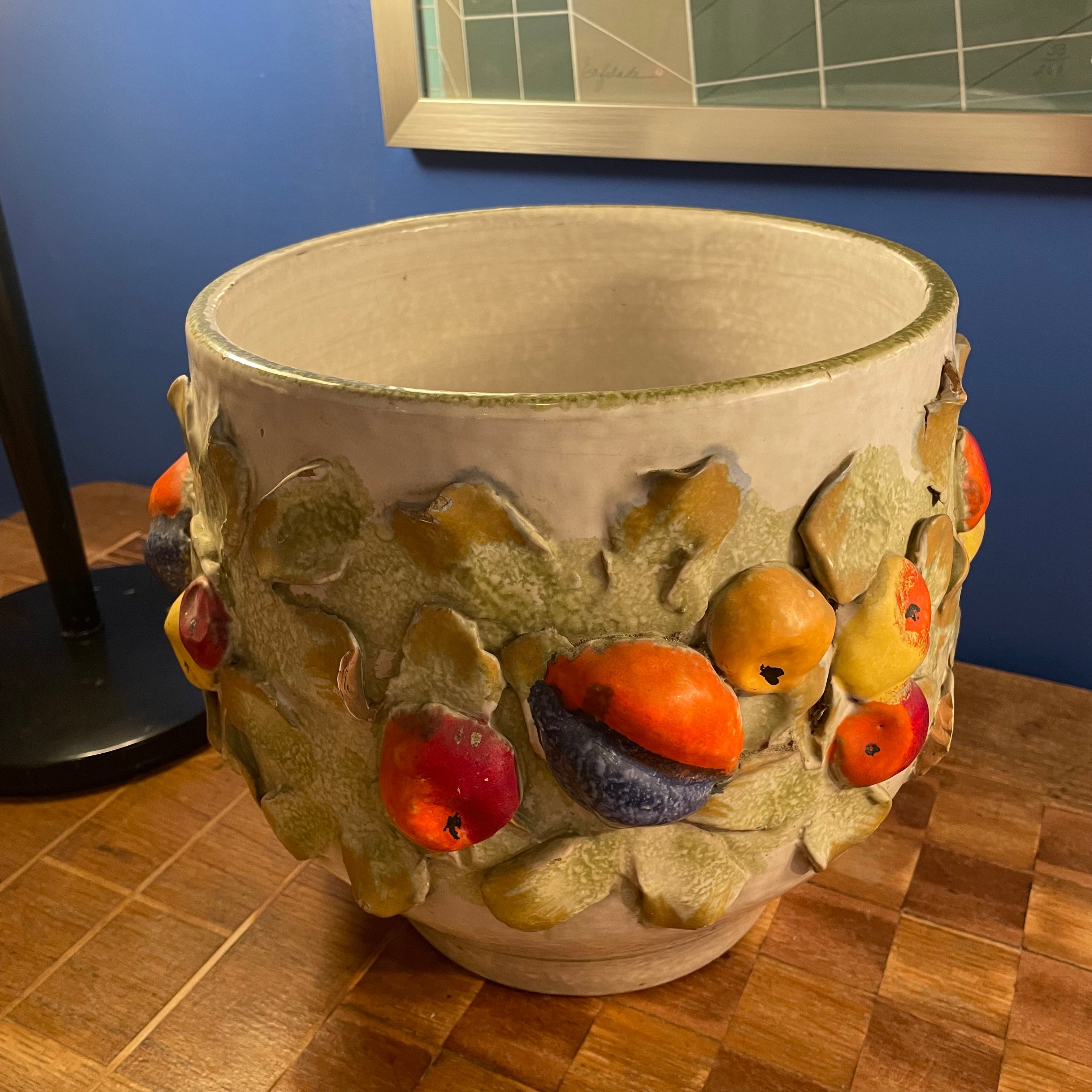 Mid-century Italian Majolica Fruit Planter planter CANDID HOME