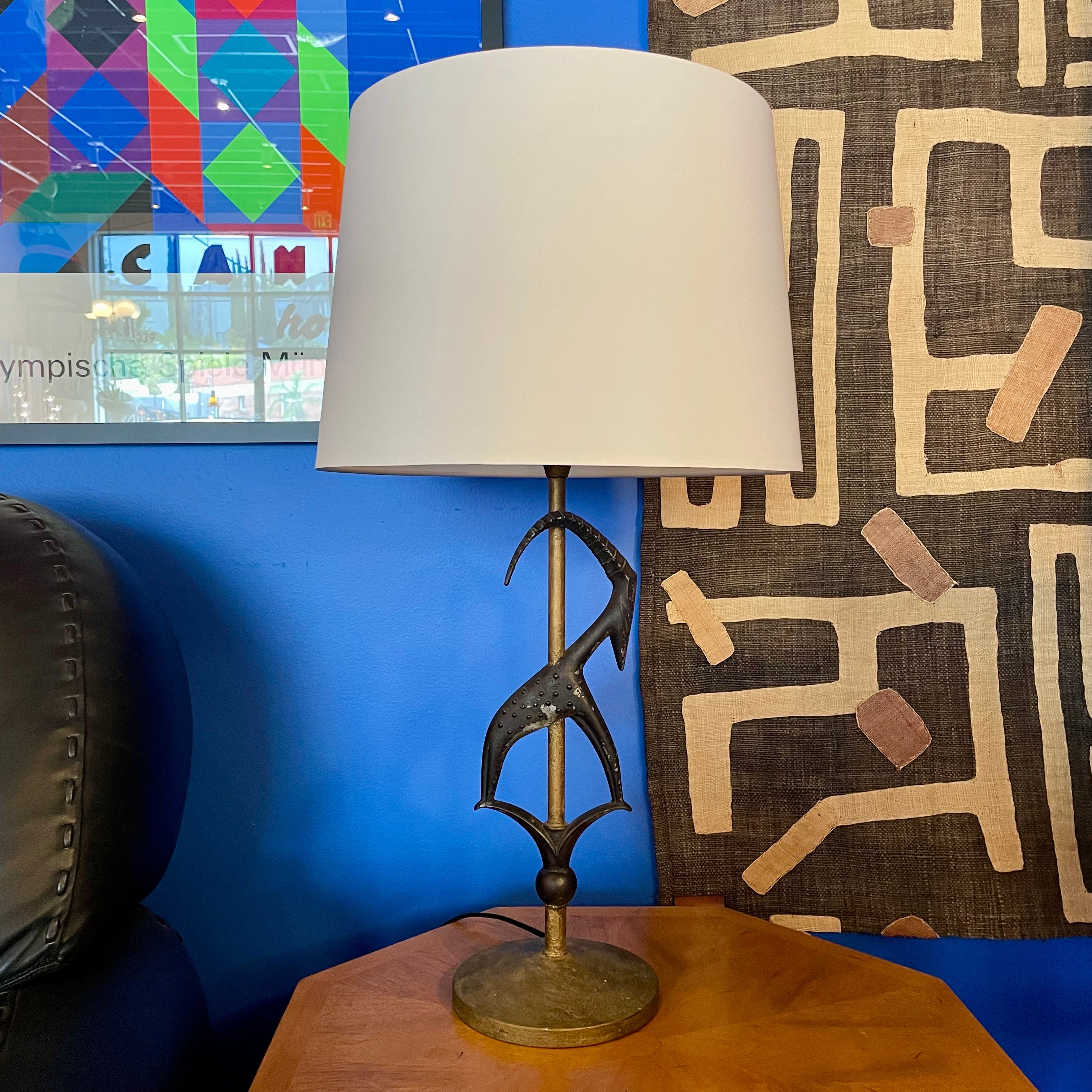 1950's Vintage Brass Goat Lamp by Rembrandt Lamps CANDID HOME