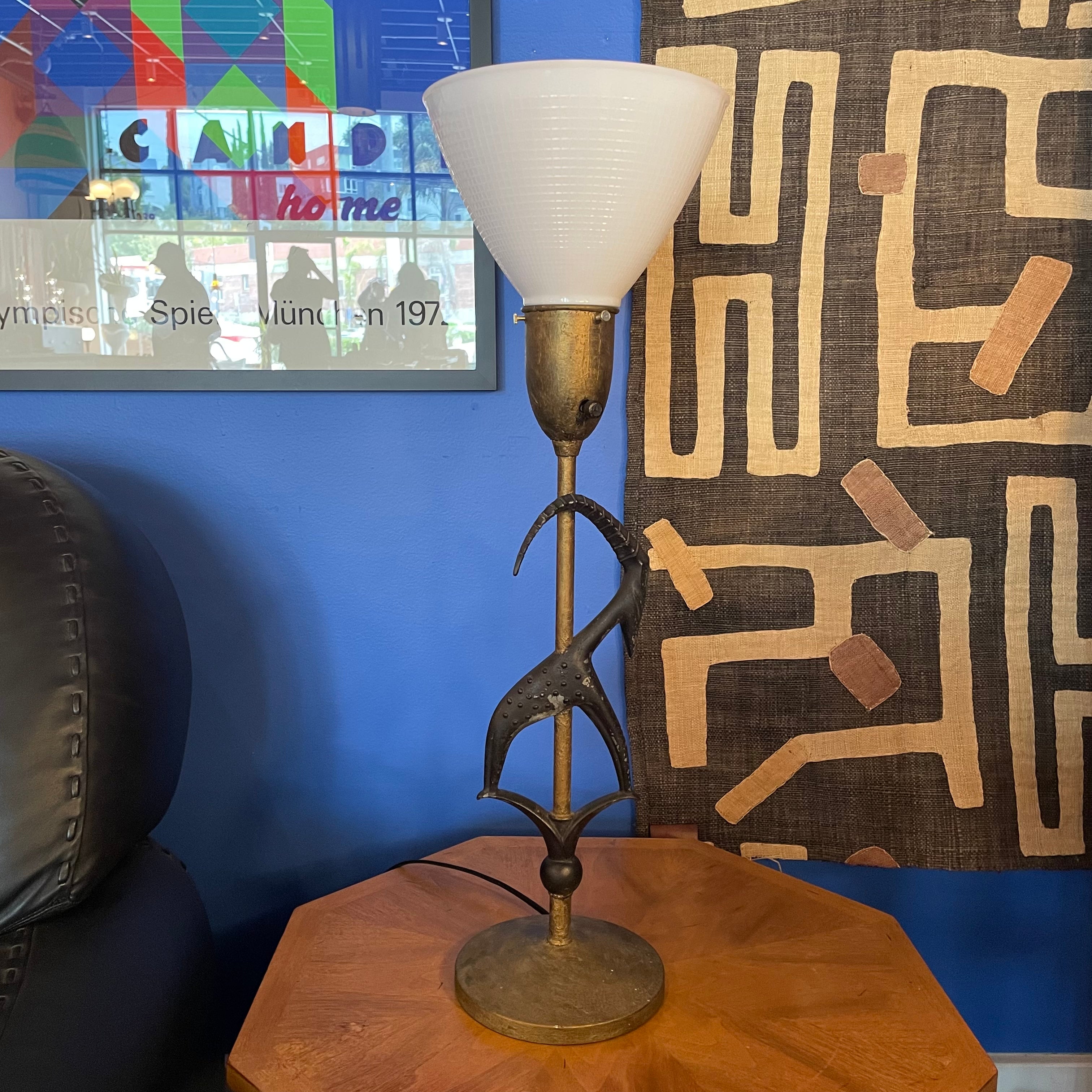 1950's Vintage Brass Goat Lamp by Rembrandt Lamps CANDID HOME