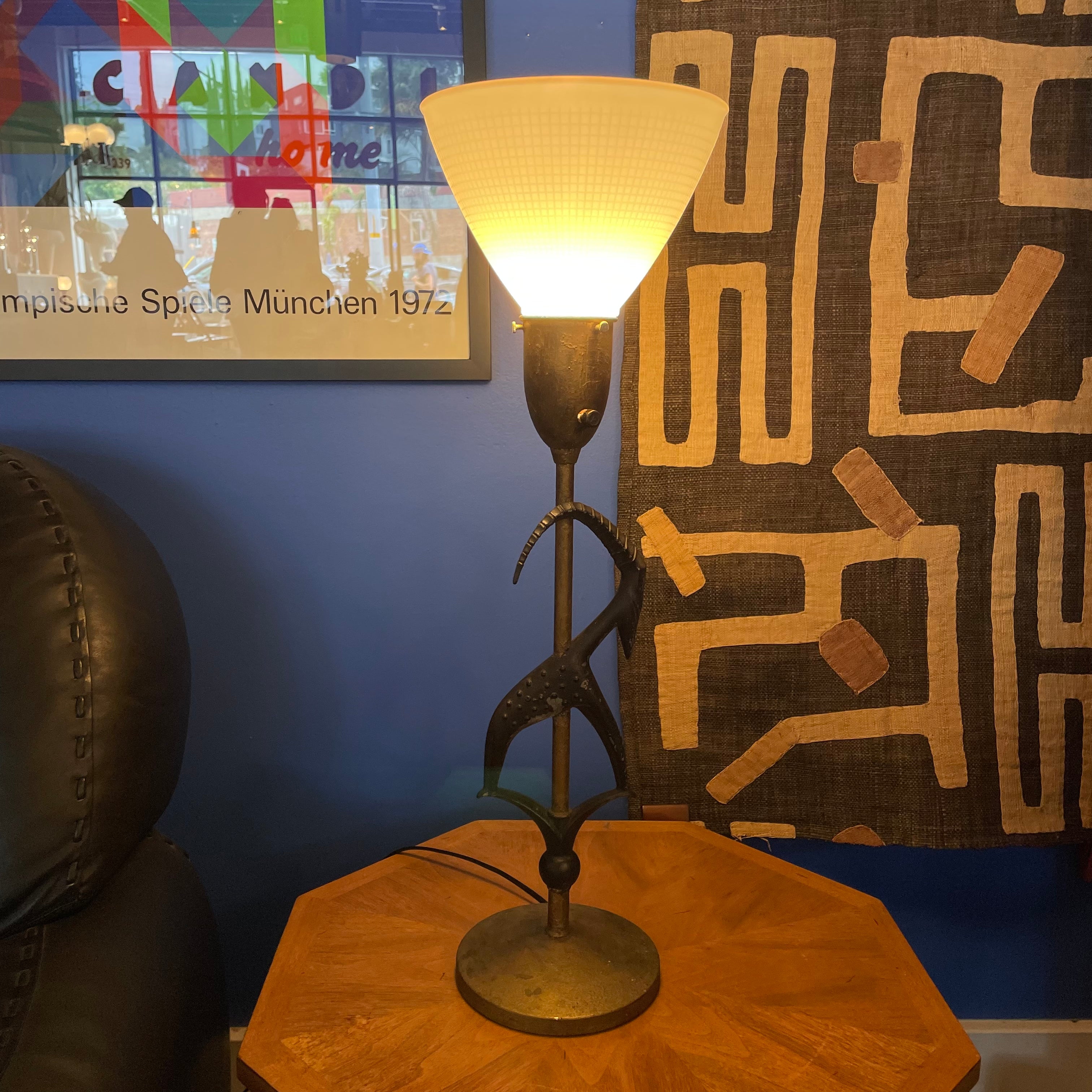1950's Vintage Brass Goat Lamp by Rembrandt Lamps CANDID HOME