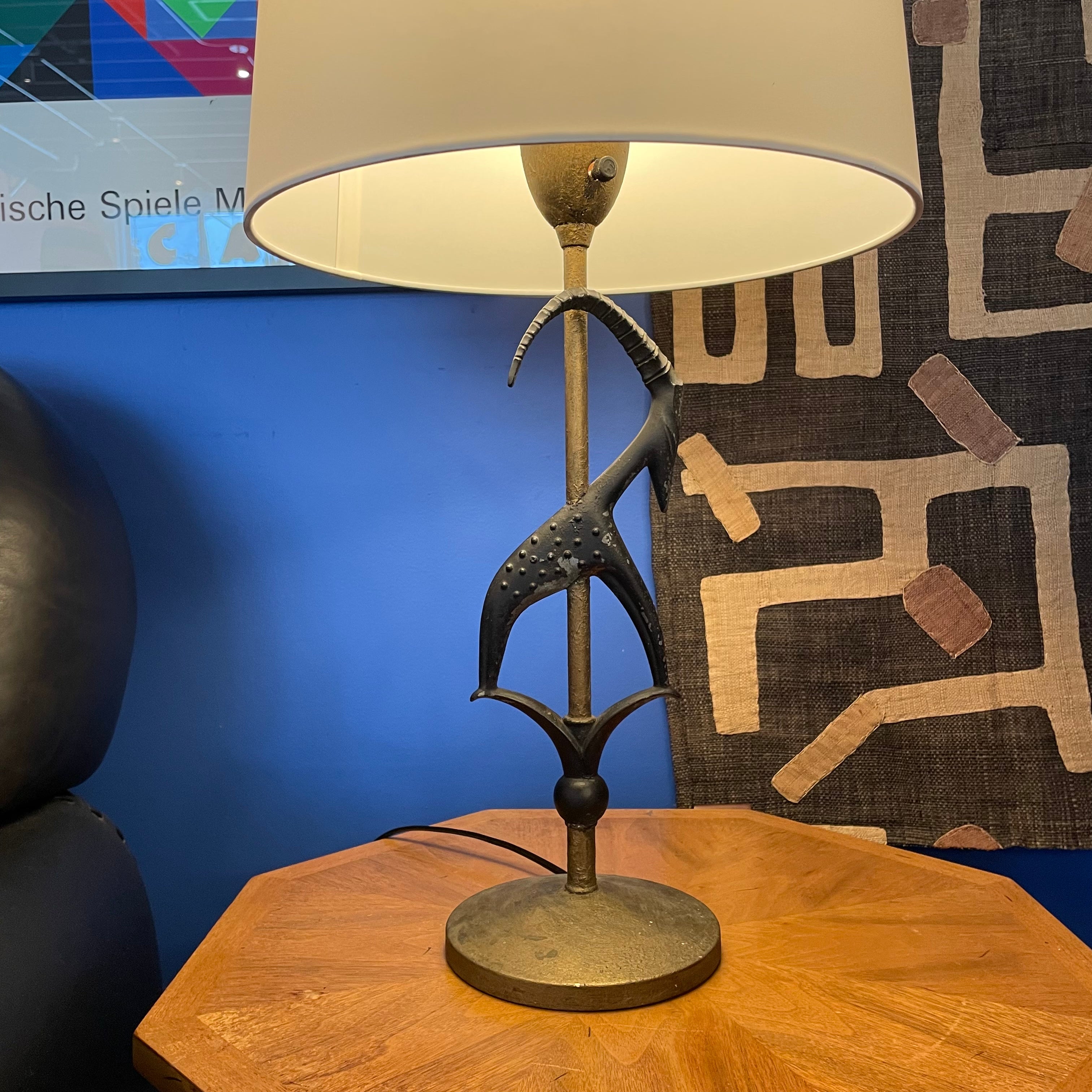 1950's Vintage Brass Goat Lamp by Rembrandt Lamps CANDID HOME