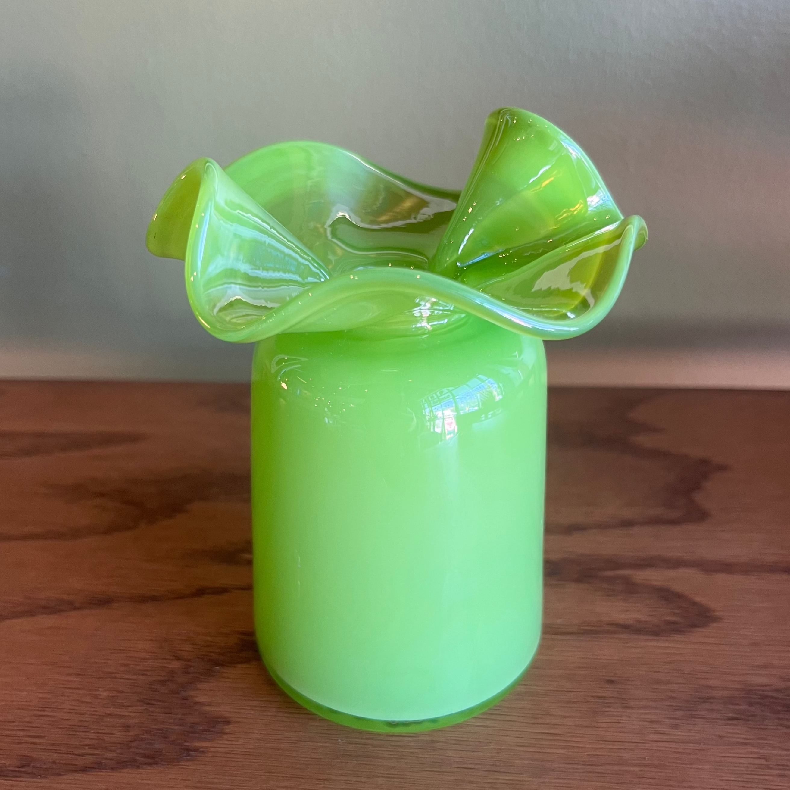 Ruffle Bud Vases by Terra Glassworks Vases Terra Glassworks Small Lime Green