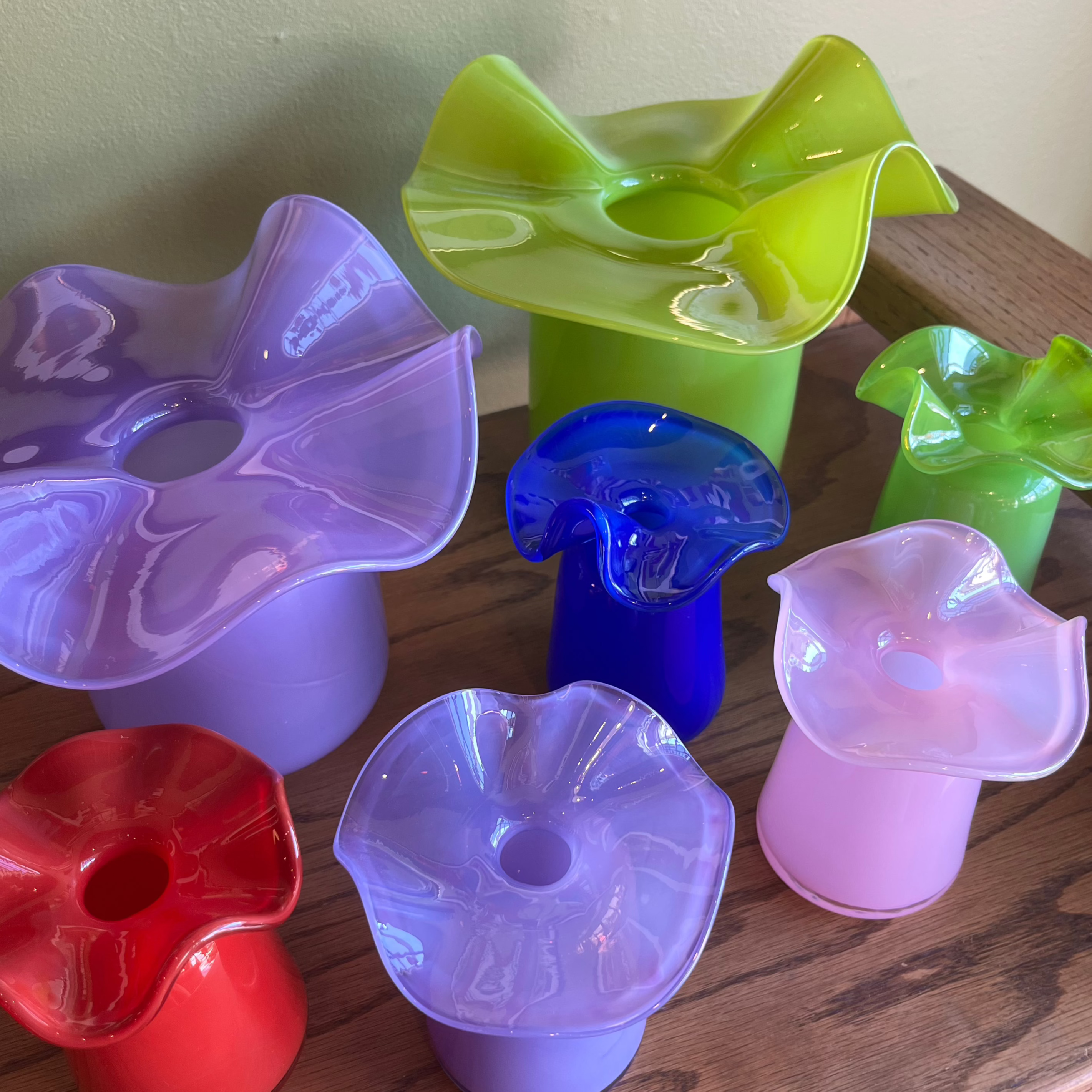 Ruffle Bud Vases by Terra Glassworks Vases Terra Glassworks