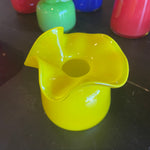 Ruffle Bud Vases by Terra Glassworks Vases Terra Glassworks Mini Yellow