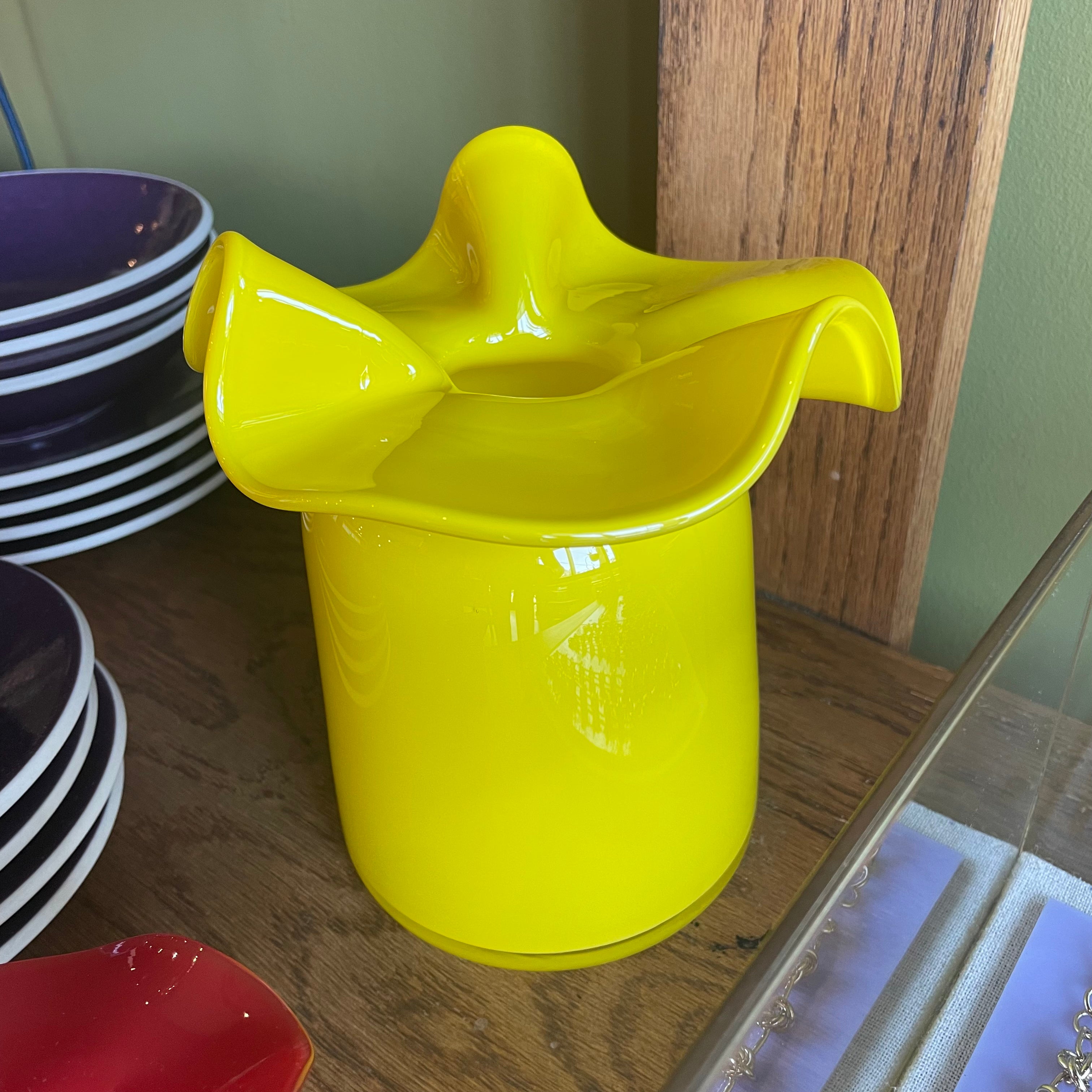 Ruffle Bud Vases by Terra Glassworks Vases Terra Glassworks Large Yellow