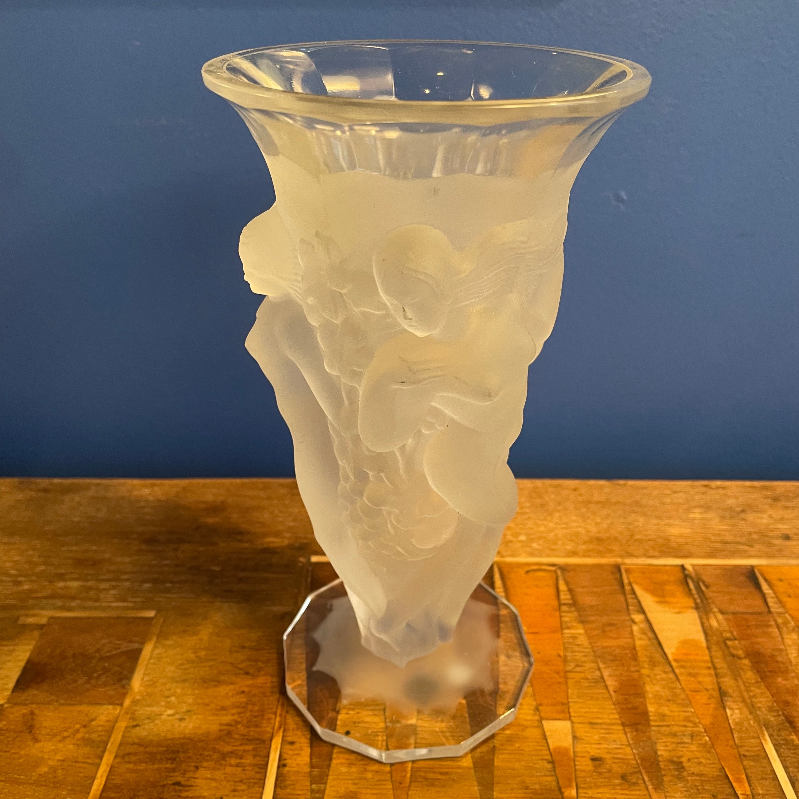1930's Vintage Bohemian Crystal Vase by Desna vase CANDID HOME