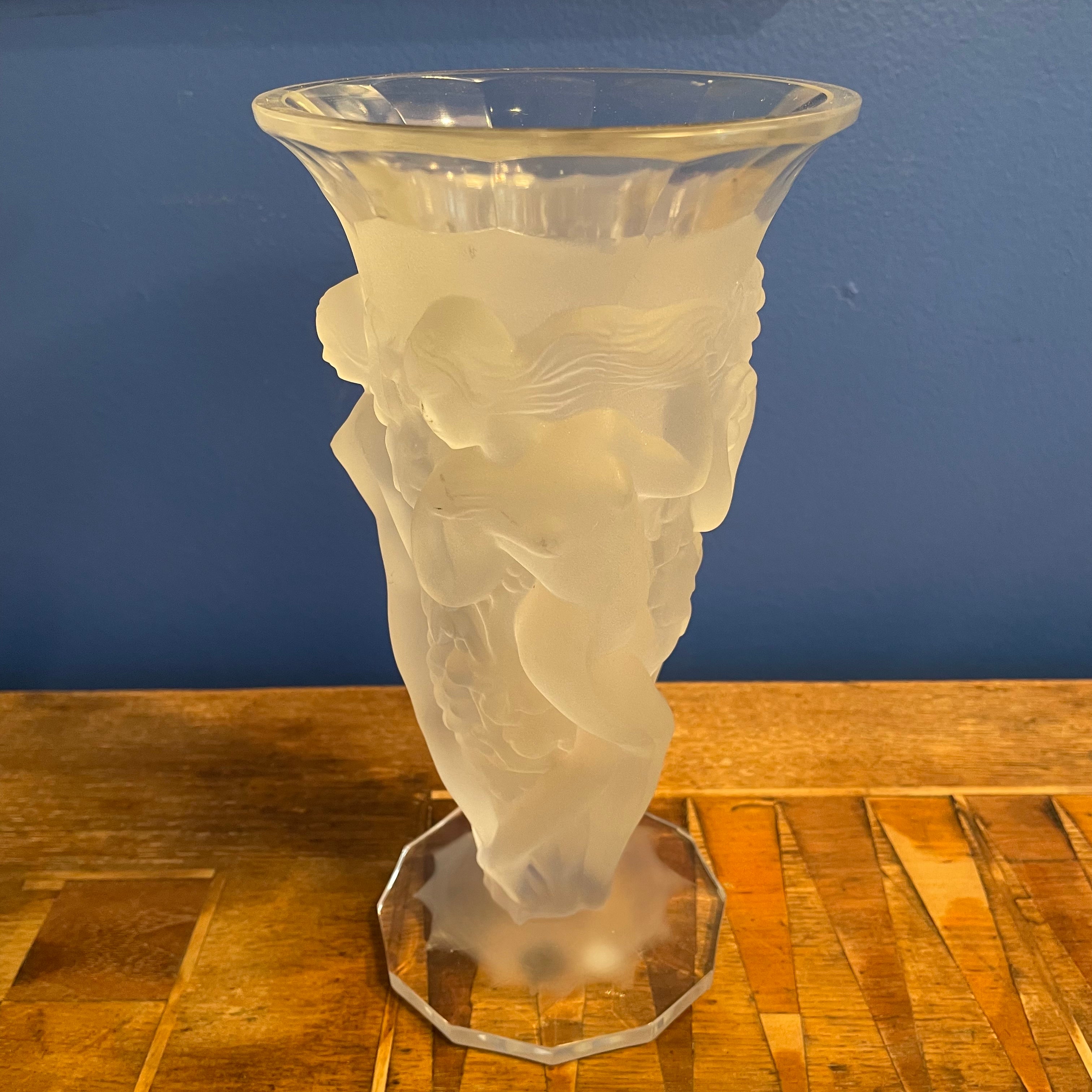 1930's Vintage Bohemian Crystal Vase by Desna vase CANDID HOME