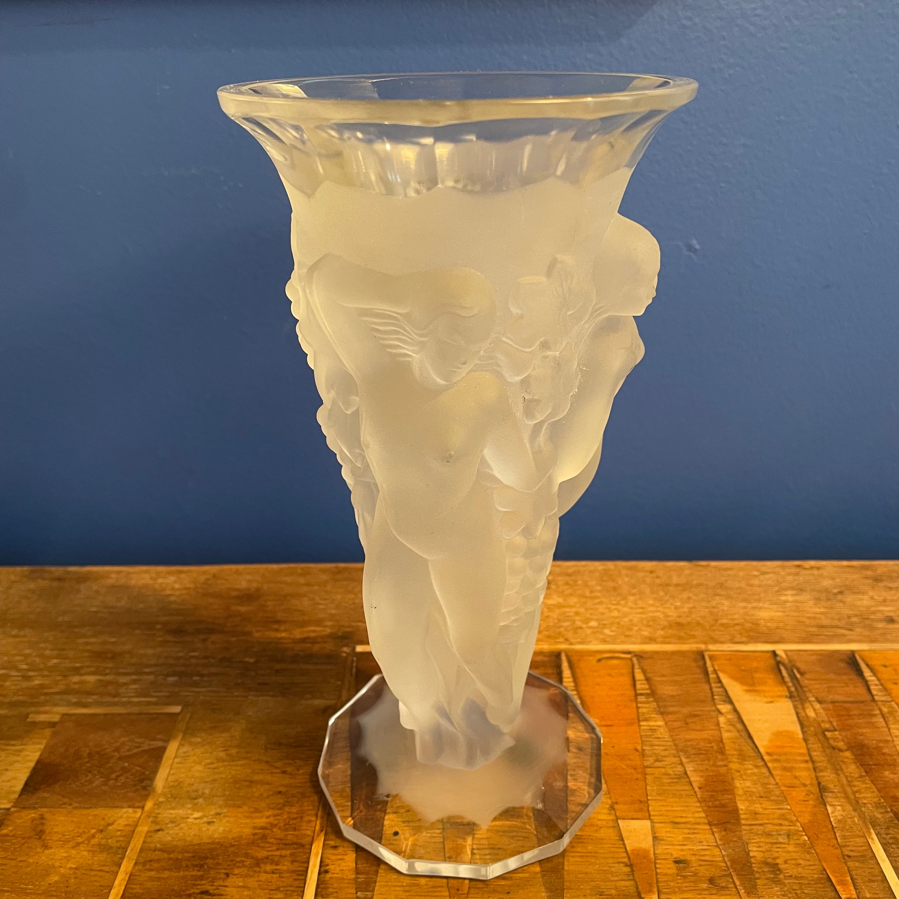 1930's Vintage Bohemian Crystal Vase by Desna vase CANDID HOME