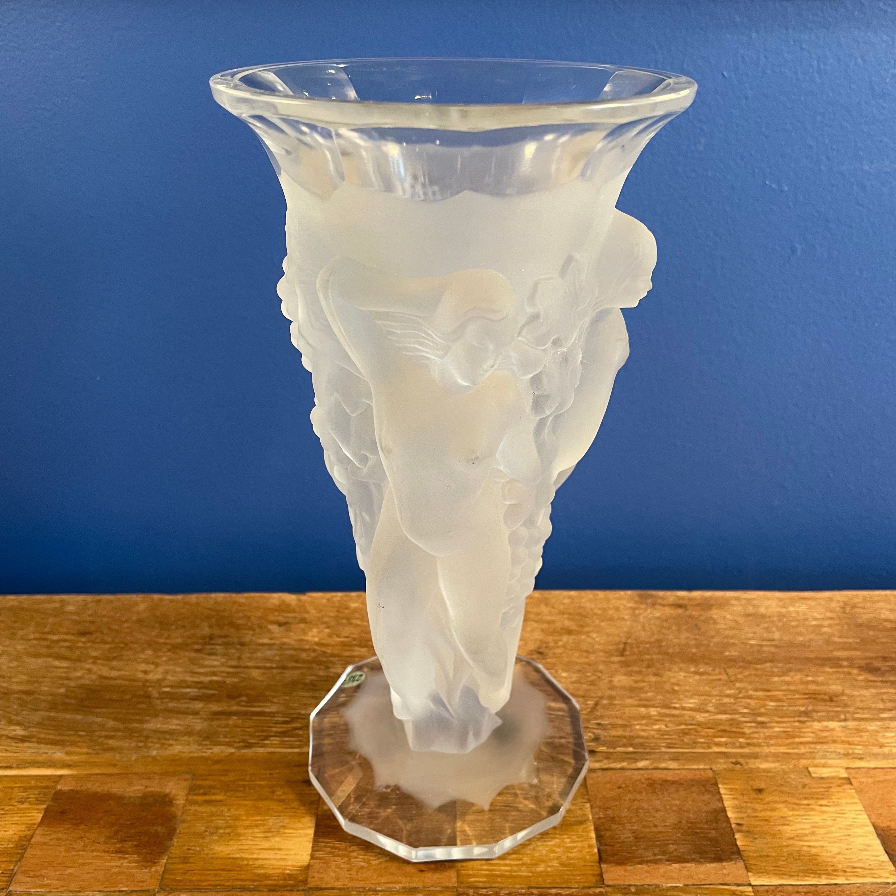 1930's Vintage Bohemian Crystal Vase by Desna vase CANDID HOME
