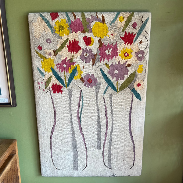 1970's Swedish Floral Tapestry - 22" x 34" tapestry CANDID HOME
